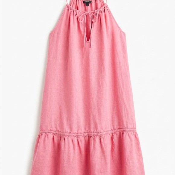 J. Crew Coral Pink Halter Beach Cover-Up Dress - Picture 3 of 9